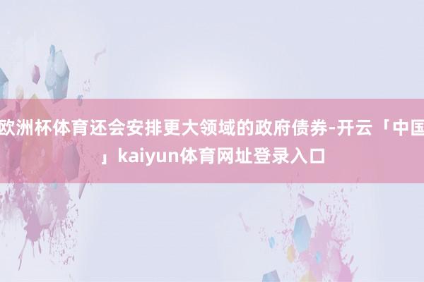 欧洲杯体育还会安排更大领域的政府债券-开云「中国」kaiyun体育网址登录入口
