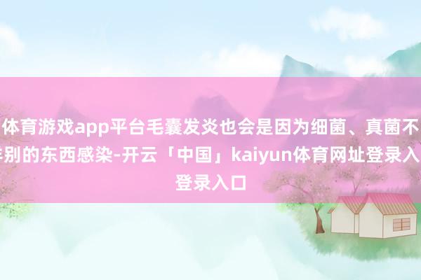 体育游戏app平台毛囊发炎也会是因为细菌、真菌不详别的东西感染-开云「中国」kaiyun体育网址登录入口