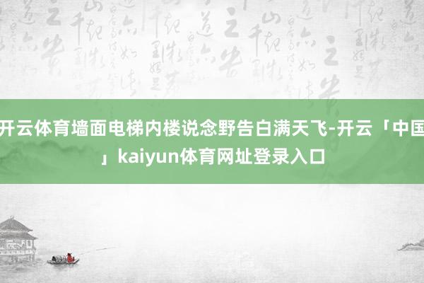开云体育墙面电梯内楼说念野告白满天飞-开云「中国」kaiyun体育网址登录入口