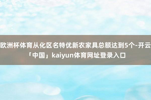 欧洲杯体育从化区名特优新农家具总额达到5个-开云「中国」kaiyun体育网址登录入口
